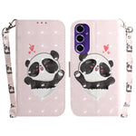 Custodia per telefono in pelle con flip orizzontale colorata 3D, For Samsung Galaxy S25 Ultra 5G, For Samsung Galaxy S24 FE 5G