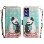 Custodia per telefono in pelle con flip orizzontale colorata 3D, For Samsung Galaxy S25 Ultra 5G, For Samsung Galaxy S24 FE 5G
