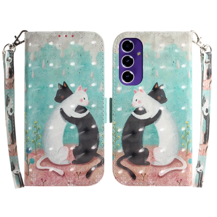 Custodia per telefono in pelle con flip orizzontale colorata 3D, For Samsung Galaxy S25 Ultra 5G, For Samsung Galaxy S24 FE 5G