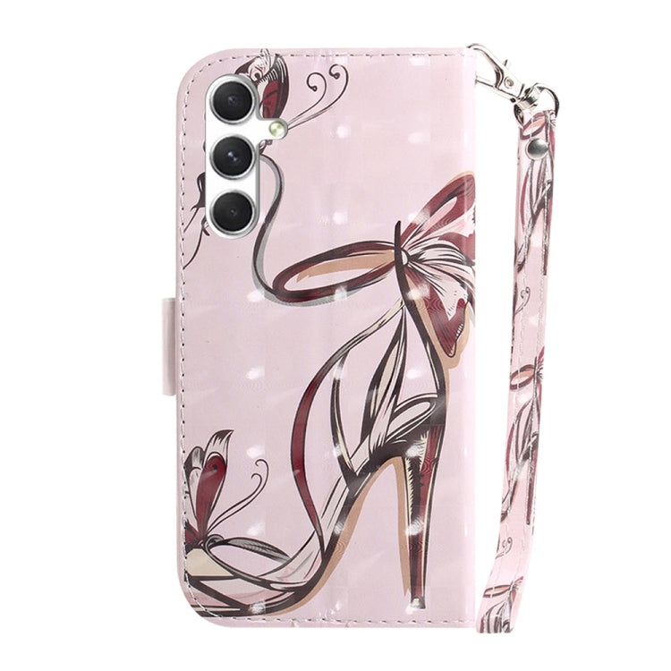 Custodia per telefono in pelle con flip orizzontale colorata 3D, For Samsung Galaxy S25 5G, For Samsung Galaxy S25+ 5G
