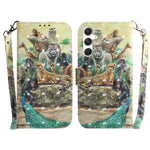 Custodia per telefono in pelle con flip orizzontale colorata 3D, For Samsung Galaxy S25 5G, For Samsung Galaxy S25+ 5G