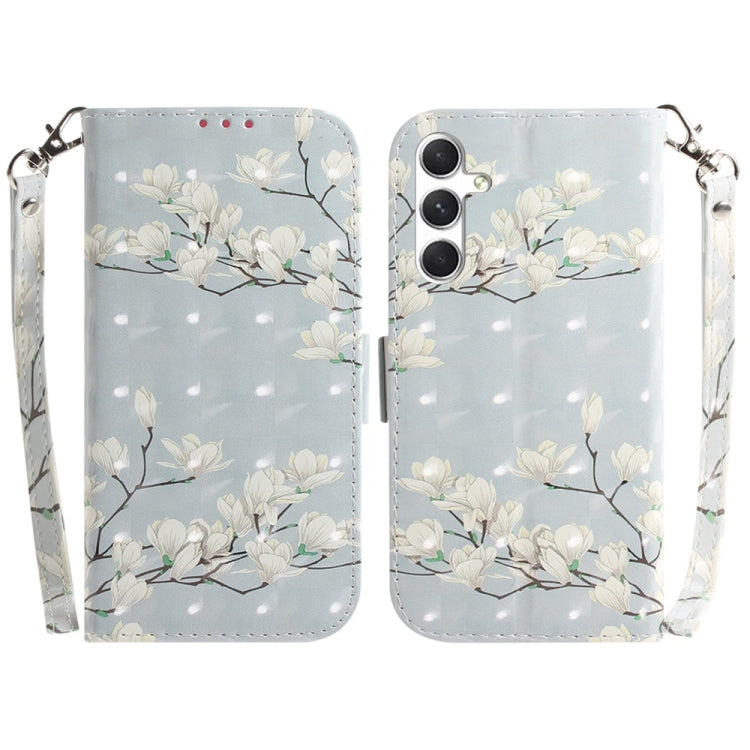 Custodia per telefono in pelle con flip orizzontale colorata 3D, For Samsung Galaxy S25 5G, For Samsung Galaxy S25+ 5G