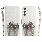 Custodia per telefono in pelle con flip orizzontale colorata 3D, For Samsung Galaxy S25 5G, For Samsung Galaxy S25+ 5G