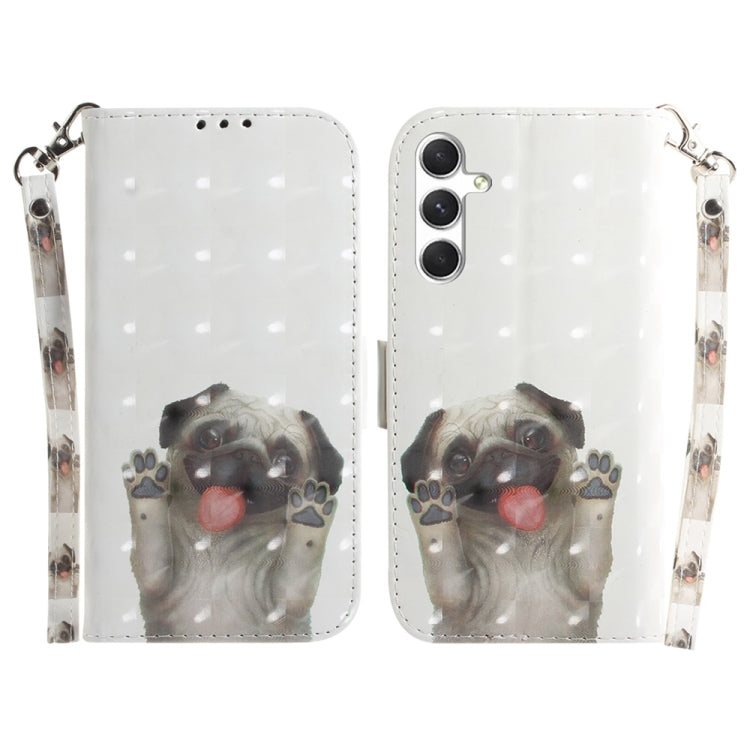 Custodia per telefono in pelle con flip orizzontale colorata 3D, For Samsung Galaxy S25 5G, For Samsung Galaxy S25+ 5G
