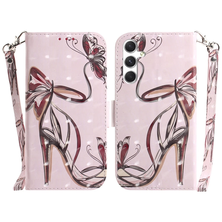 Custodia per telefono in pelle con flip orizzontale colorata 3D, For Samsung Galaxy S25 5G, For Samsung Galaxy S25+ 5G