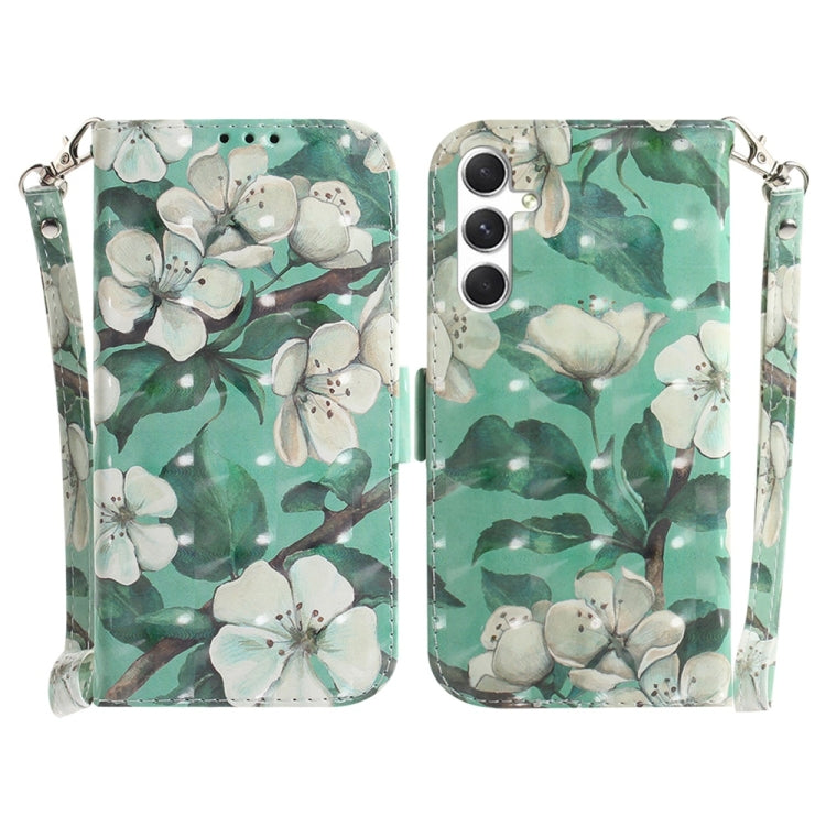 Custodia per telefono in pelle con flip orizzontale colorata 3D, For Samsung Galaxy S25 5G, For Samsung Galaxy S25+ 5G