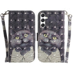 Custodia per telefono in pelle con flip orizzontale colorata 3D, For Samsung Galaxy S25 5G, For Samsung Galaxy S25+ 5G