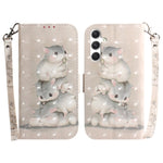 Custodia per telefono in pelle con flip orizzontale colorata 3D, For Samsung Galaxy S25 5G, For Samsung Galaxy S25+ 5G