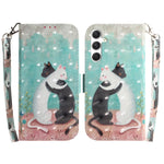 Custodia per telefono in pelle con flip orizzontale colorata 3D, For Samsung Galaxy S25 5G, For Samsung Galaxy S25+ 5G