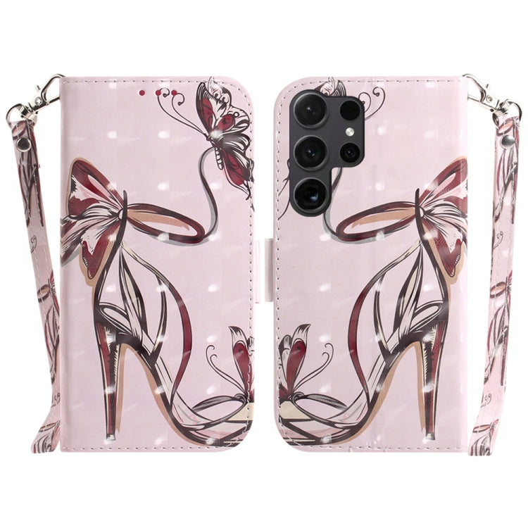 Custodia per telefono in pelle con flip orizzontale colorata 3D, For Samsung Galaxy S25 Ultra 5G, For Samsung Galaxy S24 FE 5G