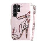 Custodia per telefono in pelle con flip orizzontale colorata 3D, For Samsung Galaxy S25 Ultra 5G, For Samsung Galaxy S24 FE 5G