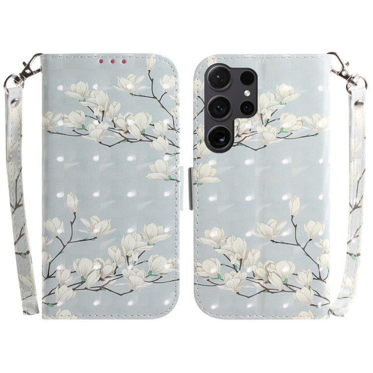 Custodia per telefono in pelle con flip orizzontale colorata 3D, For Samsung Galaxy S25 Ultra 5G, For Samsung Galaxy S24 FE 5G
