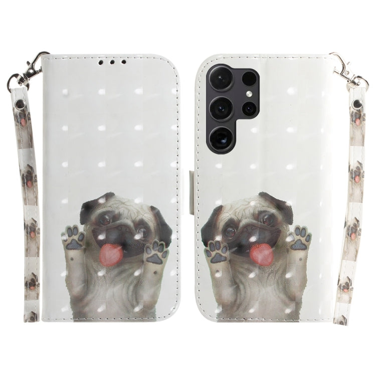 Custodia per telefono in pelle con flip orizzontale colorata 3D, For Samsung Galaxy S25 Ultra 5G, For Samsung Galaxy S24 FE 5G