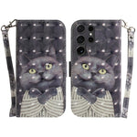 Custodia per telefono in pelle con flip orizzontale colorata 3D, For Samsung Galaxy S25 Ultra 5G, For Samsung Galaxy S24 FE 5G