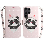 Custodia per telefono in pelle con flip orizzontale colorata 3D, For Samsung Galaxy S25 Ultra 5G, For Samsung Galaxy S24 FE 5G