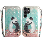 Custodia per telefono in pelle con flip orizzontale colorata 3D, For Samsung Galaxy S25 Ultra 5G, For Samsung Galaxy S24 FE 5G