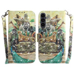Custodia per telefono in pelle con flip orizzontale colorata 3D, For Samsung Galaxy S26 5G, For Samsung Galaxy S25 FE 5G