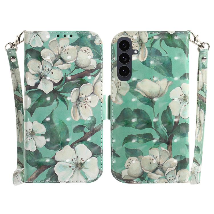 Custodia per telefono in pelle con flip orizzontale colorata 3D, For Samsung Galaxy S26 5G, For Samsung Galaxy S25 FE 5G