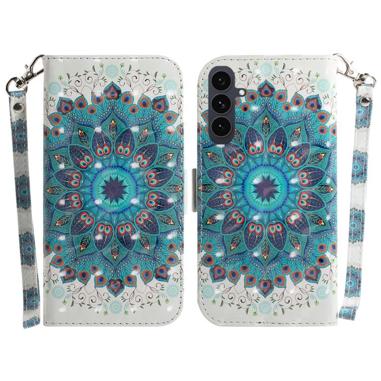 Custodia per telefono in pelle con flip orizzontale colorata 3D, For Samsung Galaxy S26 5G, For Samsung Galaxy S25 FE 5G