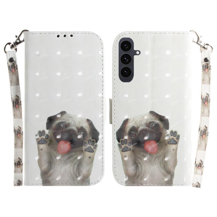 Custodia per telefono in pelle con flip orizzontale colorata 3D, For Samsung Galaxy S26 5G, For Samsung Galaxy S25 FE 5G
