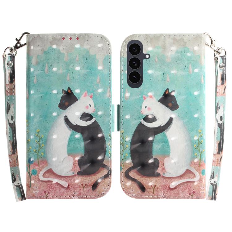 Custodia per telefono in pelle con flip orizzontale colorata 3D, For Samsung Galaxy S26 5G, For Samsung Galaxy S25 FE 5G
