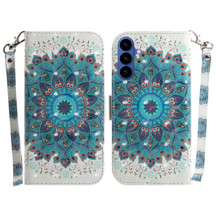 Custodia per telefono in pelle con flip orizzontale colorata 3D, For Samsung Galaxy S26 5G, For Samsung Galaxy S25 FE 5G