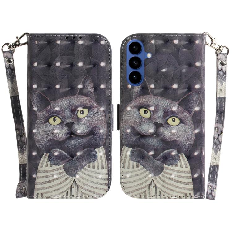 Custodia per telefono in pelle con flip orizzontale colorata 3D, For Samsung Galaxy S26 5G, For Samsung Galaxy S25 FE 5G