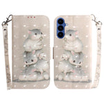 Custodia per telefono in pelle con flip orizzontale colorata 3D, For Samsung Galaxy S26 5G, For Samsung Galaxy S25 FE 5G