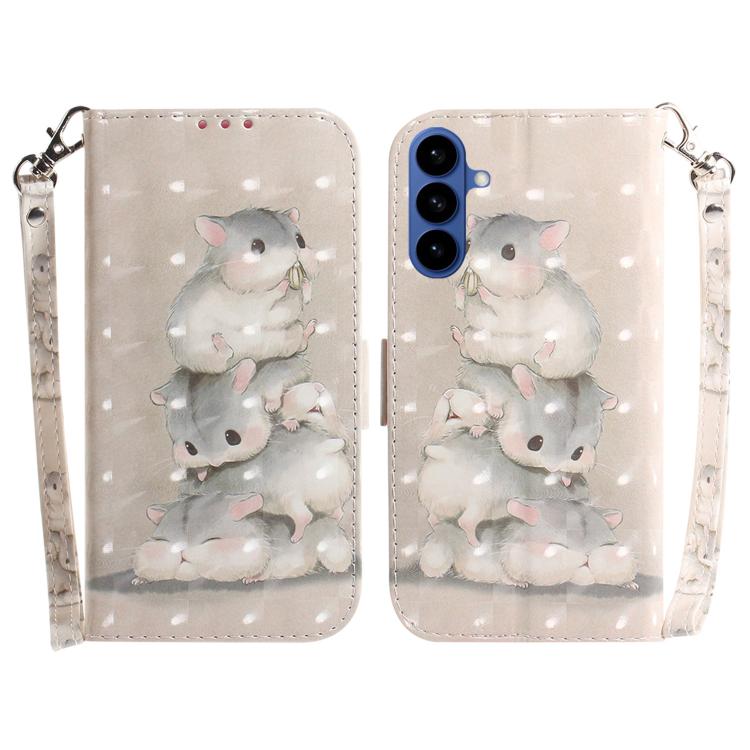 Custodia per telefono in pelle con flip orizzontale colorata 3D, For Samsung Galaxy S26 5G, For Samsung Galaxy S25 FE 5G