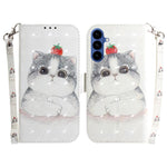 Custodia per telefono in pelle con flip orizzontale colorata 3D, For Samsung Galaxy S26 5G, For Samsung Galaxy S25 FE 5G