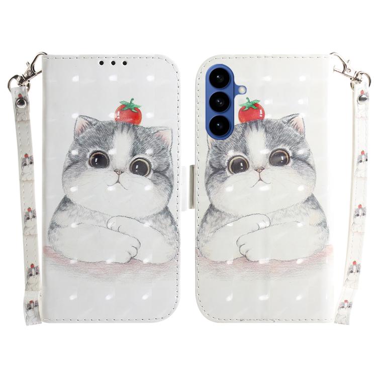 Custodia per telefono in pelle con flip orizzontale colorata 3D, For Samsung Galaxy S26 5G, For Samsung Galaxy S25 FE 5G