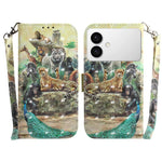 Custodia per telefono in pelle con flip orizzontale colorata 3D, For Samsung Galaxy S26 Edge 5G, For Samsung Galaxy S26 Ultra 5G