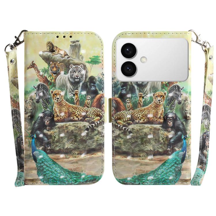 Custodia per telefono in pelle con flip orizzontale colorata 3D, For Samsung Galaxy S26 Edge 5G, For Samsung Galaxy S26 Ultra 5G