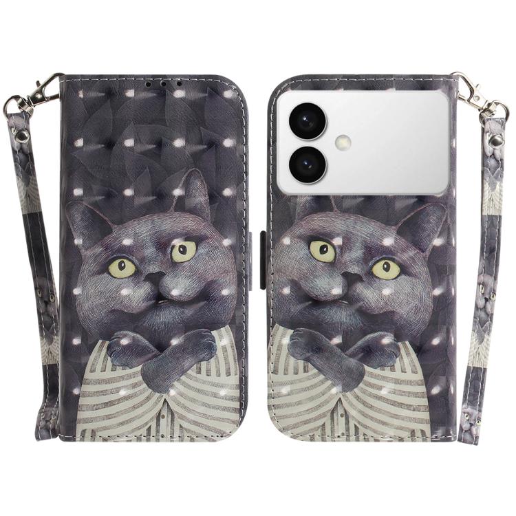 Custodia per telefono in pelle con flip orizzontale colorata 3D, For Samsung Galaxy S26 Edge 5G, For Samsung Galaxy S26 Ultra 5G