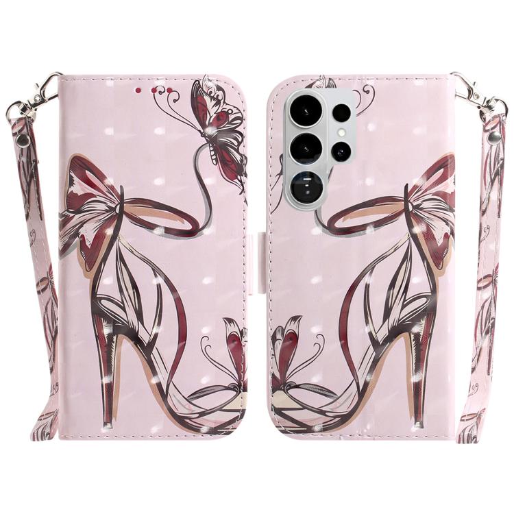 Custodia per telefono in pelle con flip orizzontale colorata 3D, For Samsung Galaxy S26 Edge 5G, For Samsung Galaxy S26 Ultra 5G