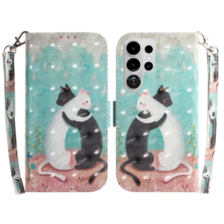 Custodia per telefono in pelle con flip orizzontale colorata 3D, For Samsung Galaxy S26 Edge 5G, For Samsung Galaxy S26 Ultra 5G