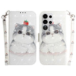 Custodia per telefono in pelle con flip orizzontale colorata 3D, For Samsung Galaxy S26 Edge 5G, For Samsung Galaxy S26 Ultra 5G