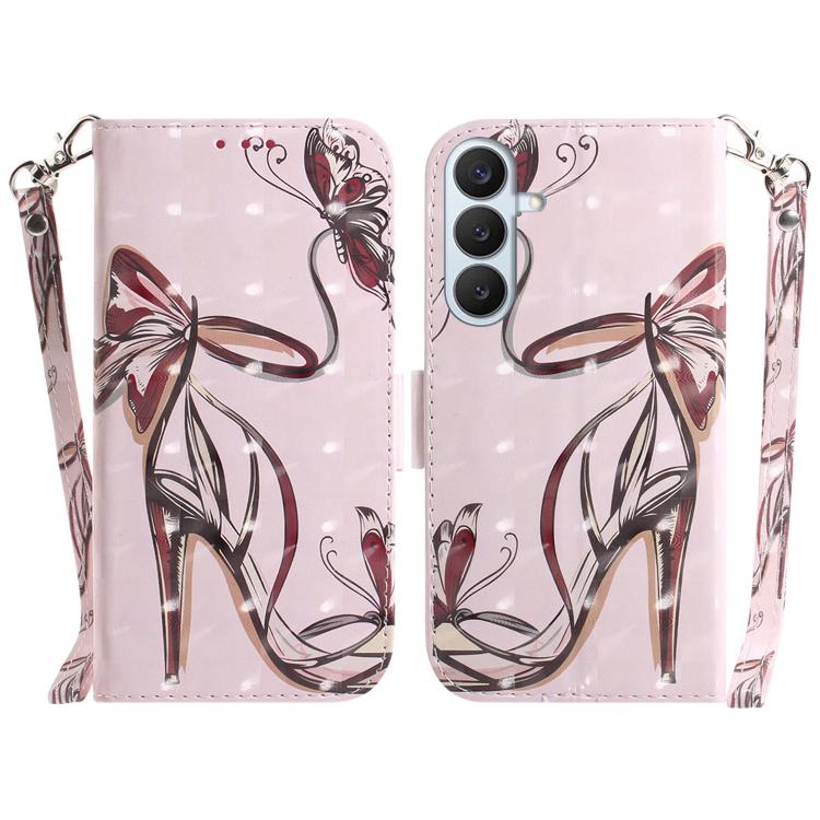 Custodia per telefono in pelle con flip orizzontale colorata 3D, For Galaxy S26 FE 5G, For Samsung Galaxy S26+ 5G
