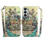 Custodia per telefono in pelle con flip orizzontale colorata 3D, For Galaxy S26 FE 5G, For Samsung Galaxy S26+ 5G