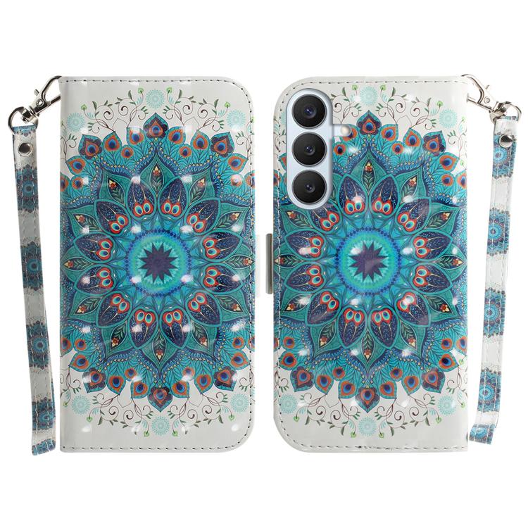 Custodia per telefono in pelle con flip orizzontale colorata 3D, For Galaxy S26 FE 5G, For Samsung Galaxy S26+ 5G