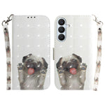Custodia per telefono in pelle con flip orizzontale colorata 3D, For Galaxy S26 FE 5G, For Samsung Galaxy S26+ 5G