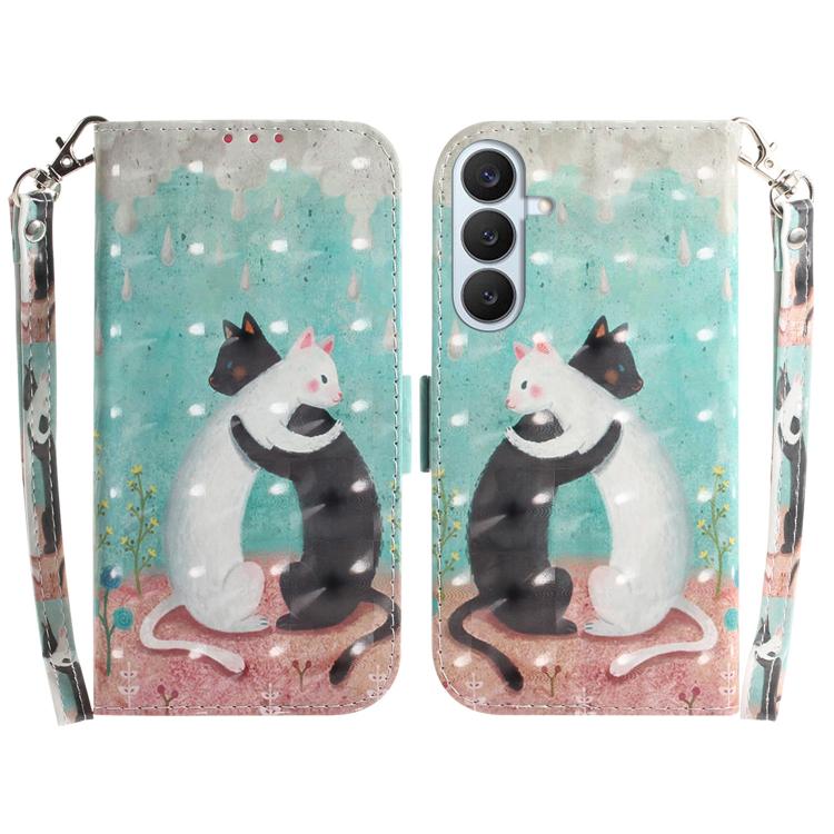 Custodia per telefono in pelle con flip orizzontale colorata 3D, For Galaxy S26 FE 5G, For Samsung Galaxy S26+ 5G
