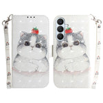 Custodia per telefono in pelle con flip orizzontale colorata 3D, For Galaxy S26 FE 5G, For Samsung Galaxy S26+ 5G