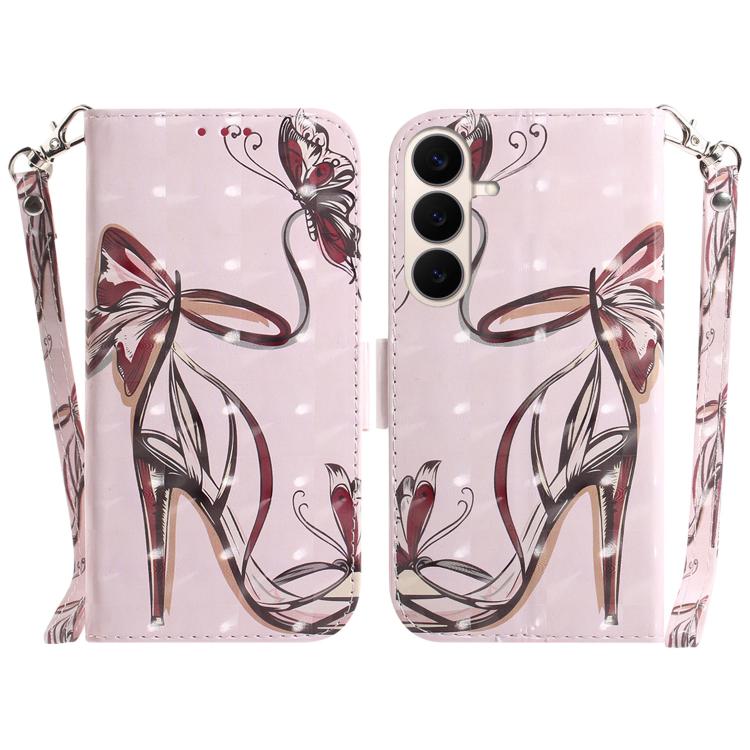 Custodia per telefono in pelle con flip orizzontale colorata 3D, For Galaxy S26 FE 5G, For Samsung Galaxy S26+ 5G