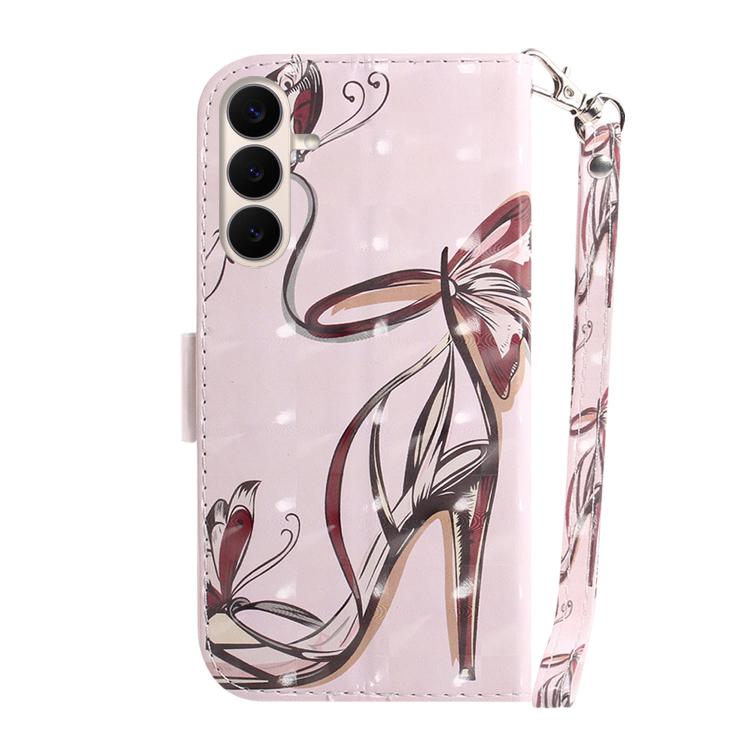 Custodia per telefono in pelle con flip orizzontale colorata 3D, For Galaxy S26 FE 5G, For Samsung Galaxy S26+ 5G