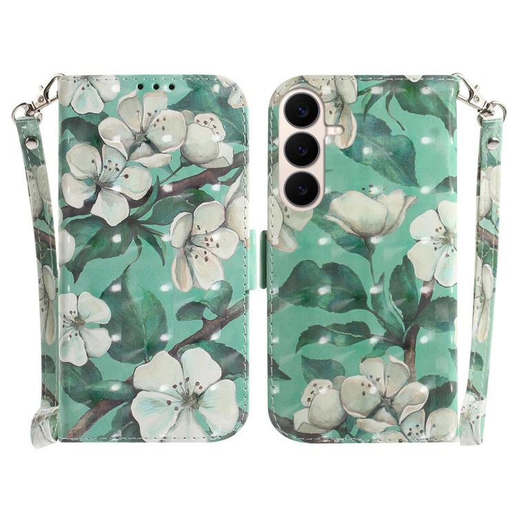 Custodia per telefono in pelle con flip orizzontale colorata 3D, For Galaxy S26 FE 5G, For Samsung Galaxy S26+ 5G