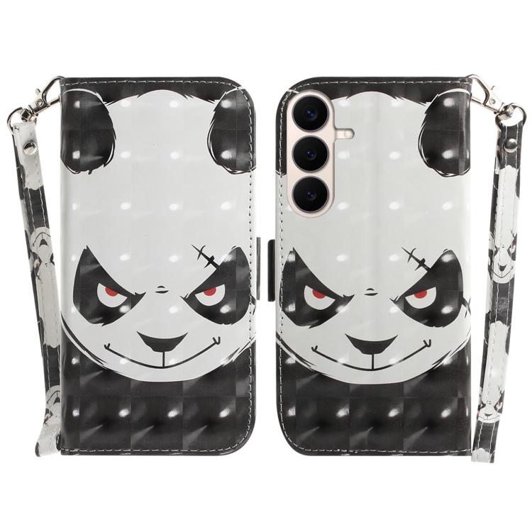 Custodia per telefono in pelle con flip orizzontale colorata 3D, For Galaxy S26 FE 5G, For Samsung Galaxy S26+ 5G