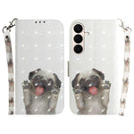 Custodia per telefono in pelle con flip orizzontale colorata 3D, For Galaxy S26 FE 5G, For Samsung Galaxy S26+ 5G