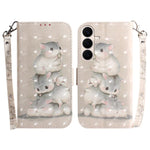 Custodia per telefono in pelle con flip orizzontale colorata 3D, For Galaxy S26 FE 5G, For Samsung Galaxy S26+ 5G