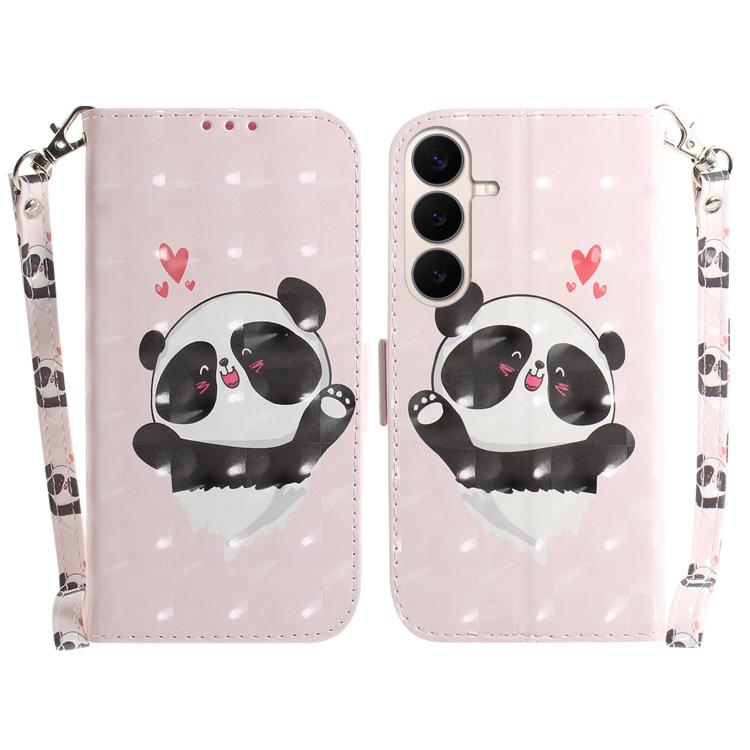 Custodia per telefono in pelle con flip orizzontale colorata 3D, For Galaxy S26 FE 5G, For Samsung Galaxy S26+ 5G